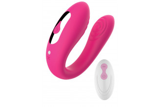 Розовый вибратор для пар с пультом ДУ