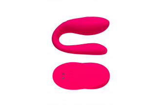 Розовый вибратор для пар Prawno с пультом ДУ