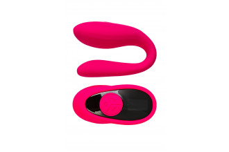 Розовый вибратор для пар Prawno с пультом ДУ