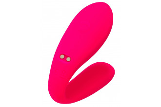 Розовый вибратор для пар Prawno с пультом ДУ