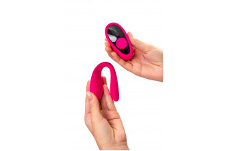 Розовый вибратор для пар Prawno с пультом ДУ