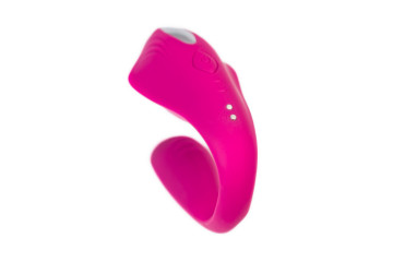 Розовый вибратор для пар Cobrum с пультом ДУ