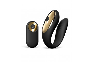 Черный вибратор для пар Perfect Lover с пультом ДУ