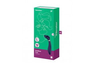Синий вибромассажер для пар Satisfyer Endless Fun