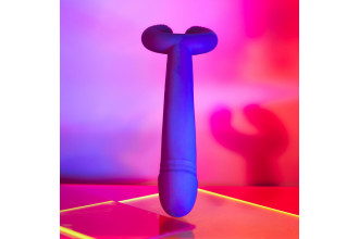 Темно-синий вибратор для пар Please Me Multi Vibrator