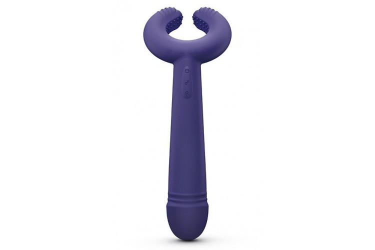 Темно-синий вибратор для пар Please Me Multi Vibrator