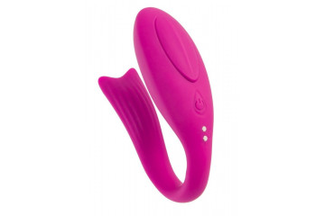 Розовый вибратор для пар Dolphy с пультом ДУ