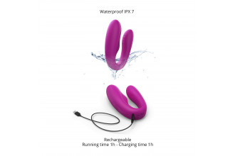 Лиловый вибратор для пар Match Up Couple Vibrator with Remote Control