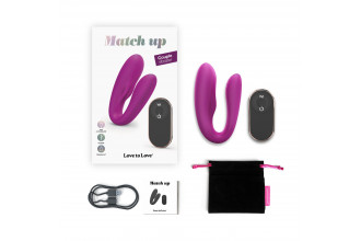 Лиловый вибратор для пар Match Up Couple Vibrator with Remote Control