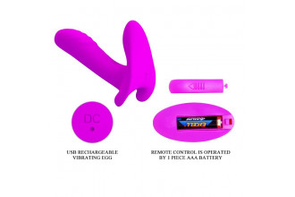 Лиловый мультифункциональный вибратор Remote Control Massager