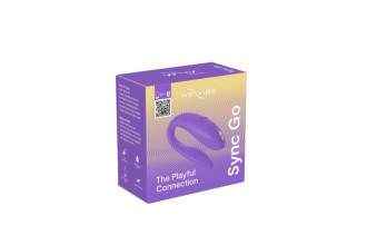 Фиолетовый вибромассажер для пар We-Vibe Sync Go
