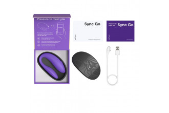 Фиолетовый вибромассажер для пар We-Vibe Sync Go