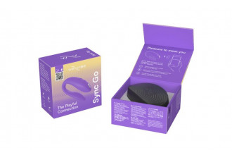 Фиолетовый вибромассажер для пар We-Vibe Sync Go