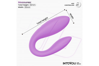 Сиреневый интерактивный вибромассажёр для пар Couple Toy Lavender