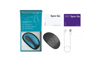 Бирюзовый вибромассажер для пар We-Vibe Sync Go