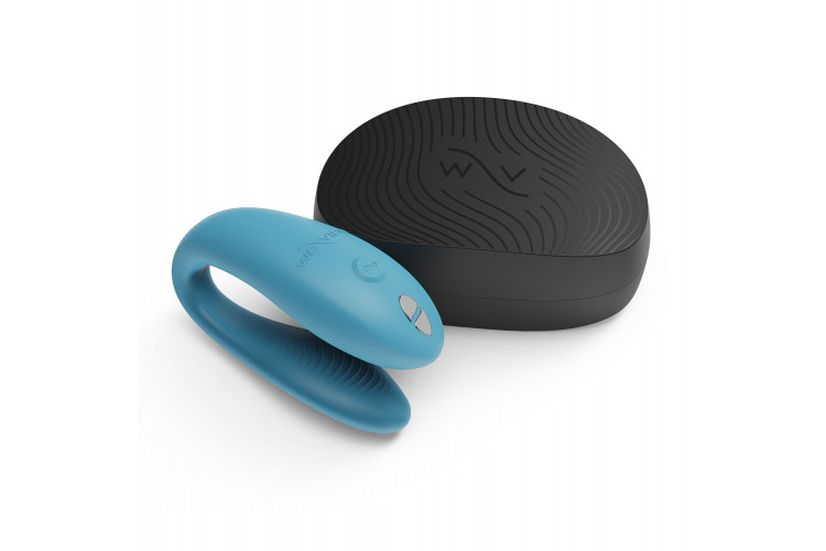 Бирюзовый вибромассажер для пар We-Vibe Sync Go