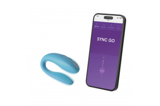 Бирюзовый вибромассажер для пар We-Vibe Sync Go