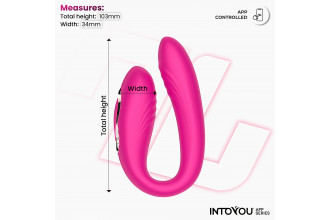 Розовый интерактивный вибростимулятор для пар Couty