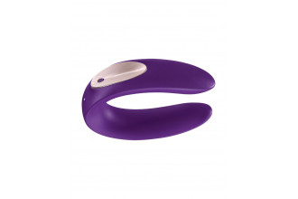 Фиолетовый вибратор для пар Satisfyer Double Plus Remote с пультом ДУ