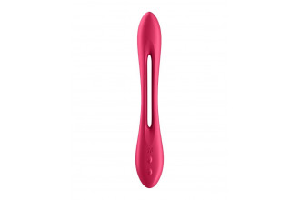 Красный многофункциональный вибратор для пар Satisfyer Elastic Joy