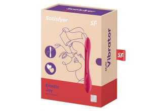 Красный многофункциональный вибратор для пар Satisfyer Elastic Joy
