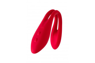 Красный многофункциональный вибратор для пар Satisfyer Elastic Joy