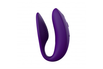 Фиолетовый U-образный вибратор для пар We-Vibe Sync 2