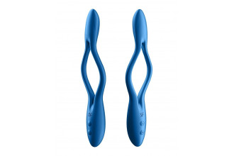 Синий многофункциональный вибратор для пар Satisfyer Elastic Game