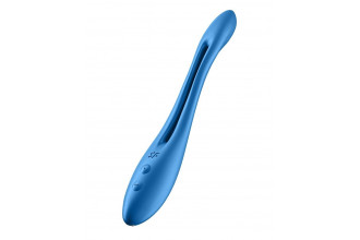 Синий многофункциональный вибратор для пар Satisfyer Elastic Game