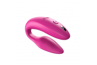 Розовый U-образный вибратор для пар We-Vibe Sync 2