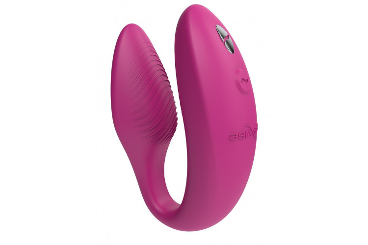 Розовый U-образный вибратор для пар We-Vibe Sync 2