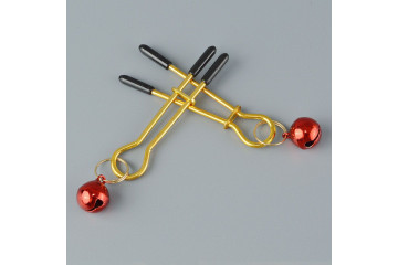 Золотистые зажимы с колокольчиками Gold