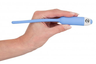 Голубой вибратор для уретры Dilator Vibe - 19 см.