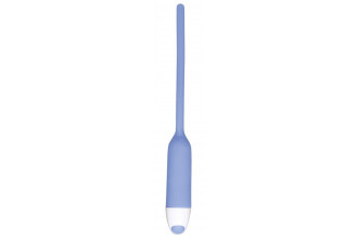 Голубой вибратор для уретры Dilator Vibe - 19 см.