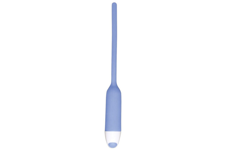 Голубой вибратор для уретры Dilator Vibe - 19 см.