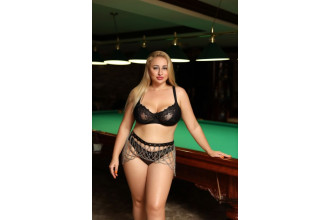 Черно-серебристый пояс-юбочка plus size Efra