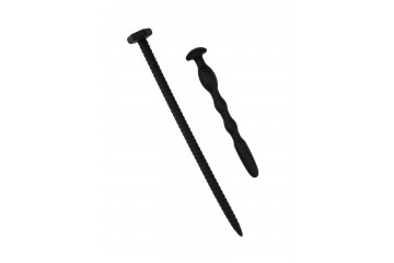 Набор из 2 черных уретральных массажеров Bolt