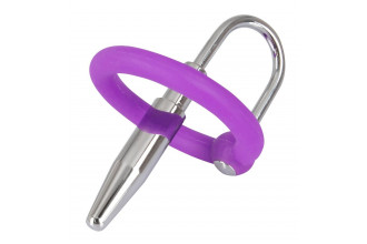 Уретральный плаг с силиконовым кольцом под головку Penis Plug