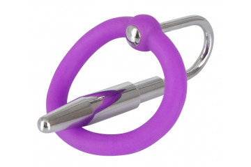 Уретральный плаг с силиконовым кольцом под головку Penis Plug