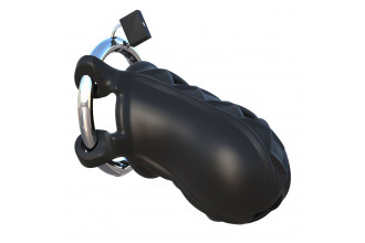 Черный замок верности Extreme Silicone Cock Blocker