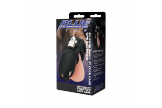 Черная клетка для пениса Silicone Small 2 in Cock Cage With Ball Divider