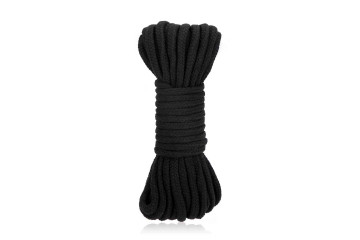 Черная хлопковая веревка для связывания Bondage Rope - 10 м.
