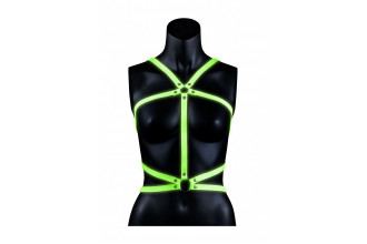 Портупея Body Harness с неоновым эффектом - размер L-XL