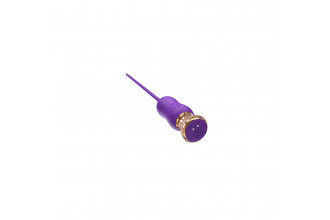 Фиолетовый тонкий стимулятор Nipple Vibrator - 23 см.