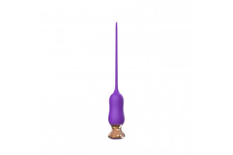 Фиолетовый тонкий стимулятор Nipple Vibrator - 23 см.
