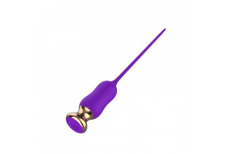 Фиолетовый тонкий стимулятор Nipple Vibrator - 23 см.