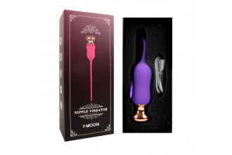 Фиолетовый тонкий стимулятор Nipple Vibrator - 23 см.