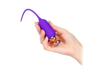 Фиолетовый тонкий стимулятор Nipple Vibrator - 23 см.