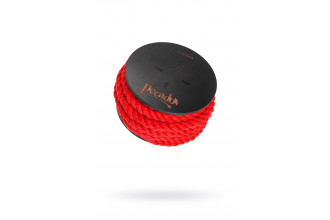 Красная веревка для шибари на катушке - 5 м.