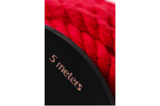 Красная веревка для шибари на катушке - 5 м.